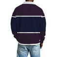thumbnail image 3 of CCRFTGI Polo Shirts for Men Waffle Casual Long Sleeve Shirt Golf Lapel Button Collared Shirts Stylish Spring Fall Summer Outfits Purple XL, 3 of 5