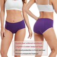 thumbnail image 4 of AOLIGEI Leak Proof Underwear for Woman Cotton Overnight Menstrual Panties Briefs (5 Pack), 4 of 6