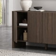 thumbnail image 5 of Linda Modern 60" Sideboard in Walnut Brown (4-Shelf), 5 of 12