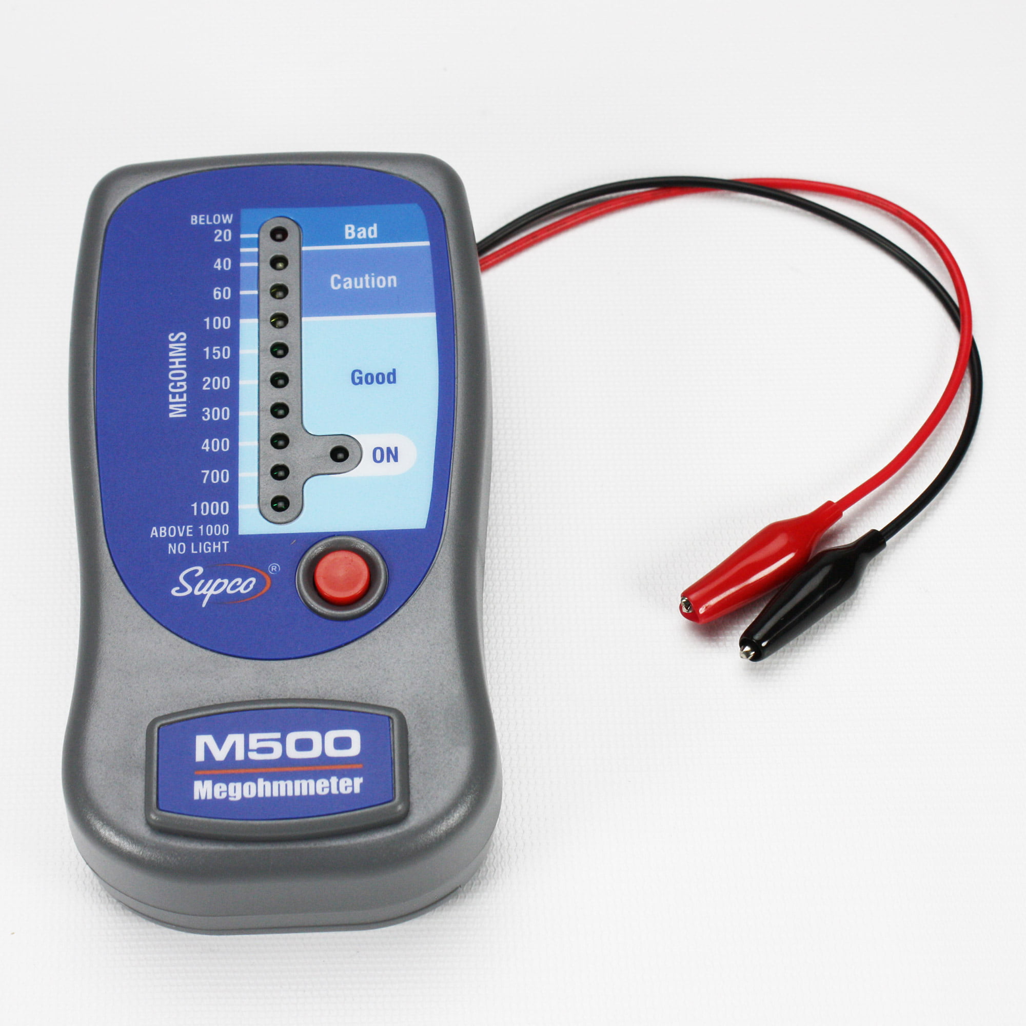 0 to 1000 megohms SUPCO M500 Insulation Tester/Electronic Megohmmeter with Case 