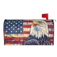 thumbnail image 3 of PHELIKA Retro American Flag Bald Eagle 03 Magnetic Mailbox Covers Post Letter Box Cover Standard Size 25.5"H x 21"W, 3 of 8