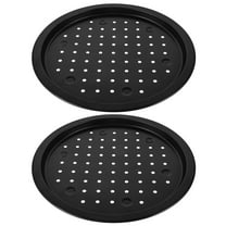 HOMEMAXS 2 Pcs Baked Non-stick Pizza Pan 36X36cm Light Grey