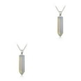 thumbnail image 3 of yingyy Hexagon Column Charm Exquisite Men Handmade Holiday Anniversary Hanging Pendants Pointed Colorful Crystal Chain Stone 2Set, 3 of 6