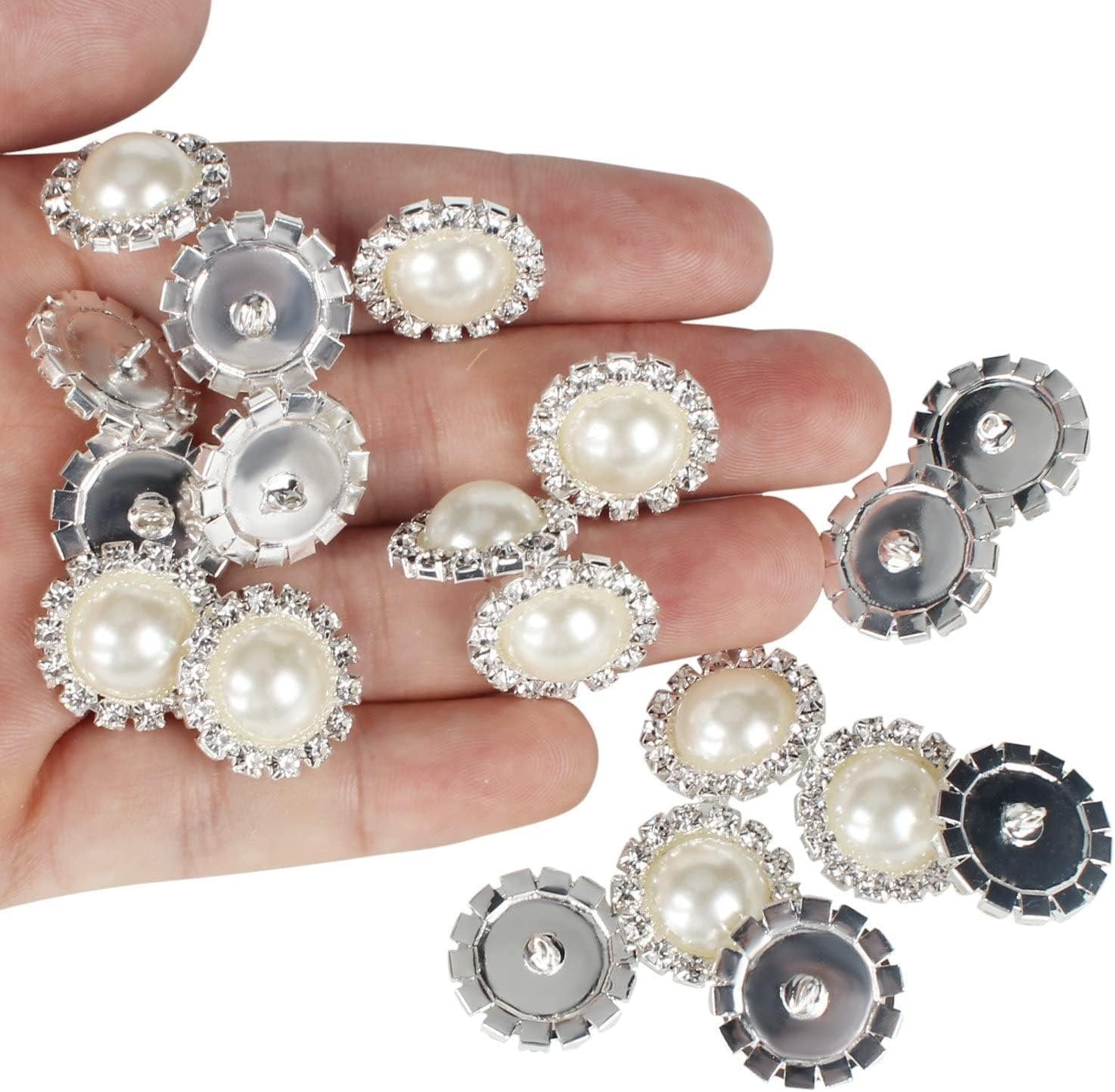 Wholesale 20 count 18MM Retro  Round   Faux  Rhinestone Buttons Sew Bulk (Shank)
