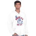 thumbnail image 4 of Statue of Liberty America is Lit Joke Unisex Plus Fleece Graphic Hoodie Brisco Brands 5X, 4 of 6