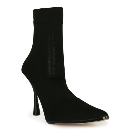 

Lemonade Pointy Toe Square Back Sock Bootie 20392