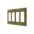 thumbnail image 3 of Deltana SWP4744U5 Switch Plate, Quadruple Rocker in Antique Brass, 3 of 3