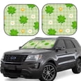 thumbnail image 2 of Bingfone St Patrick'S Day11 Windshield Sun Shade 2-Piece Foldable Car Front Window Sunshade For Most Sedans Suv Truck - Auto Sun Blocker Visor Protector Blocks Max Uv Rays - Large, 2 of 7
