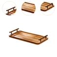 thumbnail image 6 of yotijay Wood Serving Tray Tea Drink Dessert Decorative with Rim Rectangle Food Board Light Wood S, 6 of 9