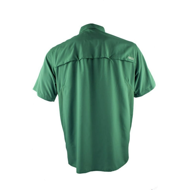 Fintech Men's Short Sleeve Fishing Shirt - Small, Green