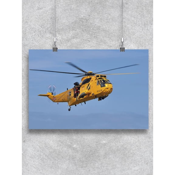 Rescue Helicopter Flying Poster -Image by Shutterstock