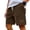 37# Brown, variant on Corduroy Shorts Men Surf Elastic Waist Apparel Big and Tall Drawstring Summer Baggy Casual Shorts White M