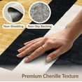 thumbnail image 6 of ODIKA 4'x6' Washable Area Rug Black White and Gold Abstract Design Modern Bold Shapes with Dynamic Brushstrokes for Home Office, Under Desk, Non-Slip Chair-Friendly, Flatwoven, 6 of 7