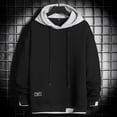 thumbnail image 2 of QIPOPIQ Sweat à Capuche Contrasté pour Hommes Patchwork en Solde, 2 of 5