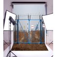 thumbnail image 2 of YUSDECOR Danger Sign Backdrop 5x7ft Photography Backdrop Under Construction Iron Gauze Gate Photos Video Studio Props, 2 of 4