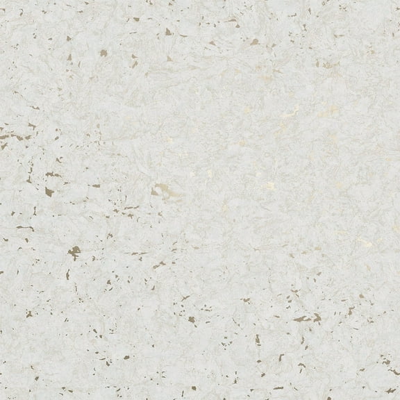 Tempaper Faux Cork White & Metallic Gold Peel and Stick Wallpaper, 20.5" x 16.5'