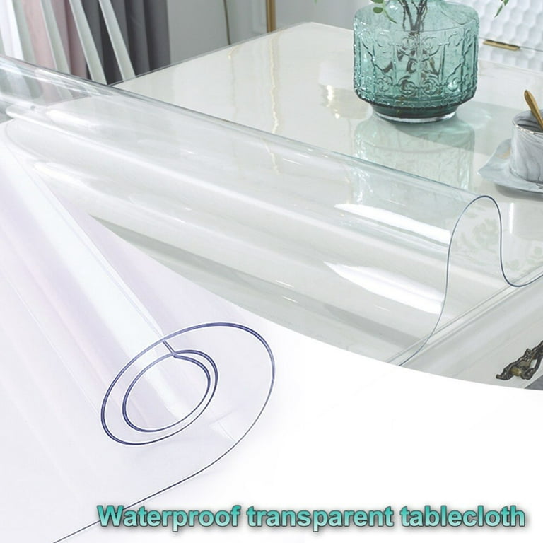 Waterproof Crystal Soft Plastic Table Cover Protector Thick - Temu