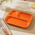 thumbnail image 5 of Divided Plastic Dinner Plates, 3-Compartment Heavy Duty Serving Trays, Meal Prep Food Containers for Fitness Diet Control Microwave Safe Family Dining, Portion Control Dish and Adult Child Dinnerware, 5 of 7