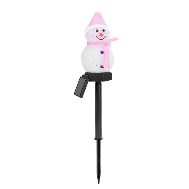 LSLJS Garden Light, Solar Garden Lights Led Christmas Snowman Plug Lights, Christmas Decorations