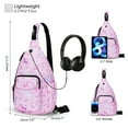 thumbnail image 3 of HAWEE Convertible Sling Bag for Women Crossbody One Shoulder Chest Bag Left and Right Strap, Unircorn Pink, 3 of 7