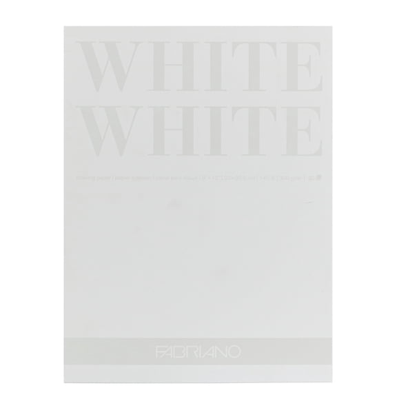 Fabriano WHITE WHITE Pad, 9" x 12"