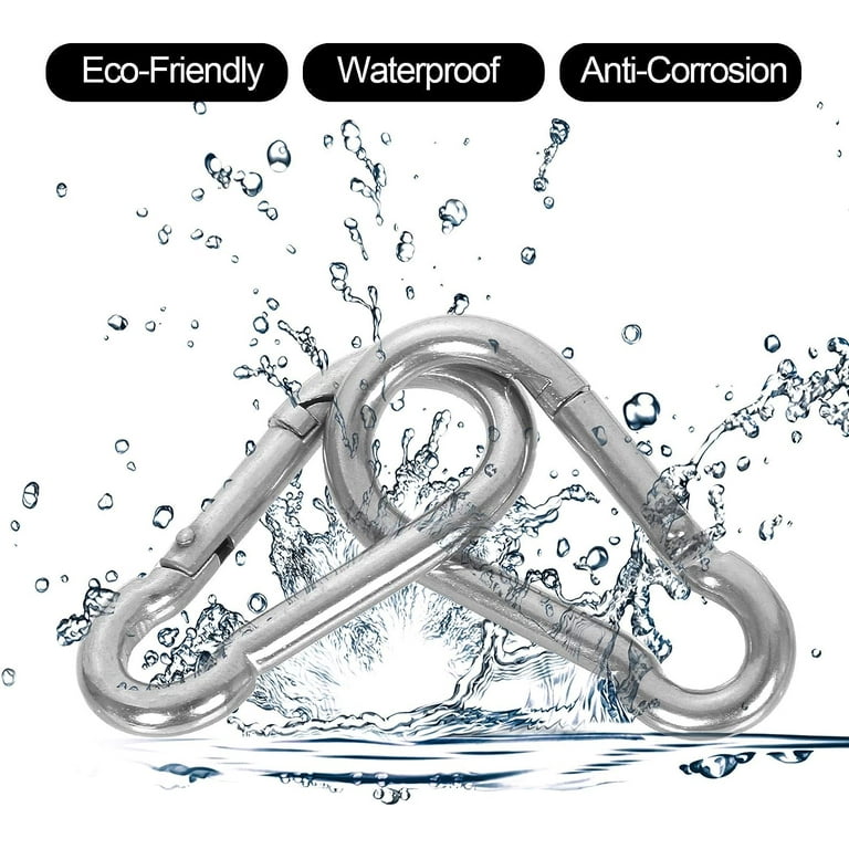 2 X CARABINER SPRING CLIP Small Snap Clasp Hook Karabiner - Foto 4