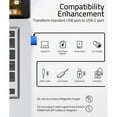 thumbnail image 4 of USB C Female to USB A Male Adapter 3 Pack, Type C Charger Cable Power Adapter Compatible with iPad Air 6, iPhone 13/12 Pro Max, Watch S7, Samsung Galaxy S20 etc Blue, 4 of 7