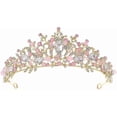 thumbnail image 1 of Children Pink Crystal Tiara Girls Princess Costume Rhinestone Crown H - Party Accessory, 1 of 5