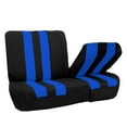 thumbnail image 3 of FH Group Striking Striped Seat Covers fro Auto, 2 Headrest Cover Full Set,  Black and Blue, 3 of 6