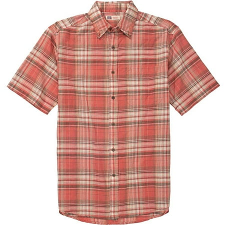 Faded Glory - Big Men's Short-Sleeved Madras Plaid Shirt