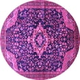 thumbnail image 1 of Ahgly Company Indoor Round Persian Purple Traditional Area Rugs, 3' Round, 1 of 4