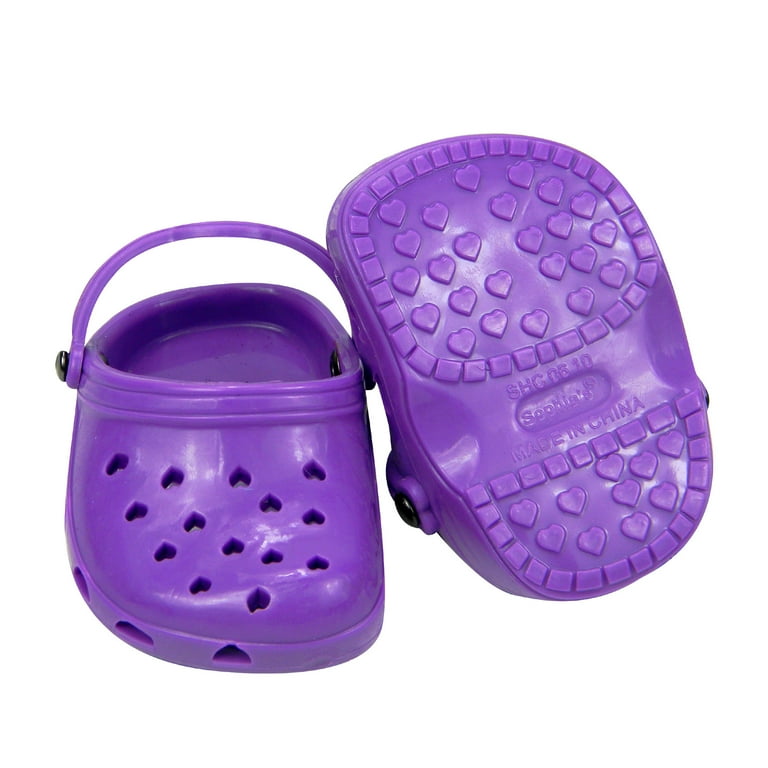 Sophia s Set of 2 Purple and Teal Garden Clog Shoe for 18