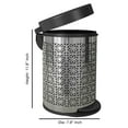 thumbnail image 6 of nu steel Laser Cut Chrome Step Garbage Trash Can & Toilet Brush Holder with Lid: 5 liter/1.32 gal for the Kitchen, Bathroom, Bedroom, Patio, RV STP-TBH-03CHR, 6 of 7