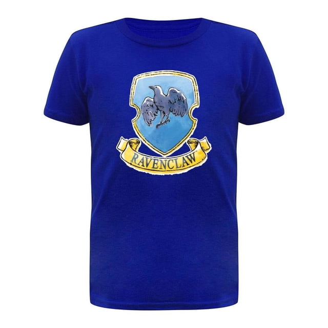 Playera Harry Potter para Niño, Con Estampados Del Escudo Ravenclaw Azul Talla 8