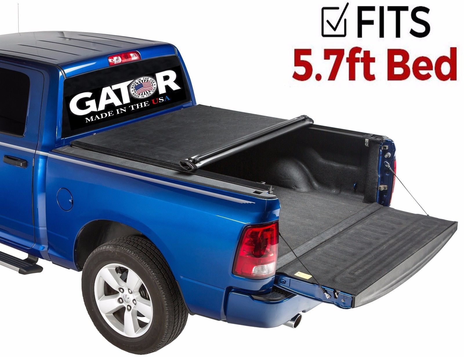 Gator SR2 Roll Up Tonneau Bed Cover 2019 Dodge Ram 1500 5.7 Bed