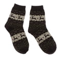thumbnail image 3 of Calcetines tobilleros de lana para mujer, estilo vintage, acogedores, de invierno y Navidad. café, 3 of 8