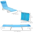 thumbnail image 3 of Chaise Longue d'Extérieur Portable, Siège Inclinable Réglable Pliant..., 3 of 5