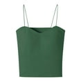 thumbnail image 1 of AherBiu Tank Tops with Built in Bras Padded Workout Camisoles Spaghetti Strap Basic Comfy Solid Color Tops, 1 of 3