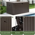 thumbnail image 4 of Uforic 150 Gallon Large Outdoor Deck Box, Double-Wall Resin Storage Box with Side Handles, Waterproof & Lockable,Brown, 4 of 8