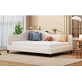 thumbnail image 5 of Newboti Full Size L-Shaped Linen Daybed, with Solid Wood Legs, Beige 51553186523361, 5 of 15