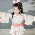 thumbnail image 3 of WOYY Toddler Girls Yukata Kimono Dress Allover Print Japanese Dress, Sizes 1-6, 3 of 3