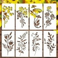 thumbnail image 4 of Large Flower Stencils Reusable Flower Stencils for Painting on Wood ∫ν ьη ■■ рψ B7L9, 4 of 8
