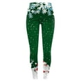 thumbnail image 5 of Arlun Christmas Workout Leggings for Women Snowman Snowflake Full Printed High Waisted Casual Leggings Workout Gym Sports Soft Comfort Stretch Yoga Pants Green XXL, 5 of 5