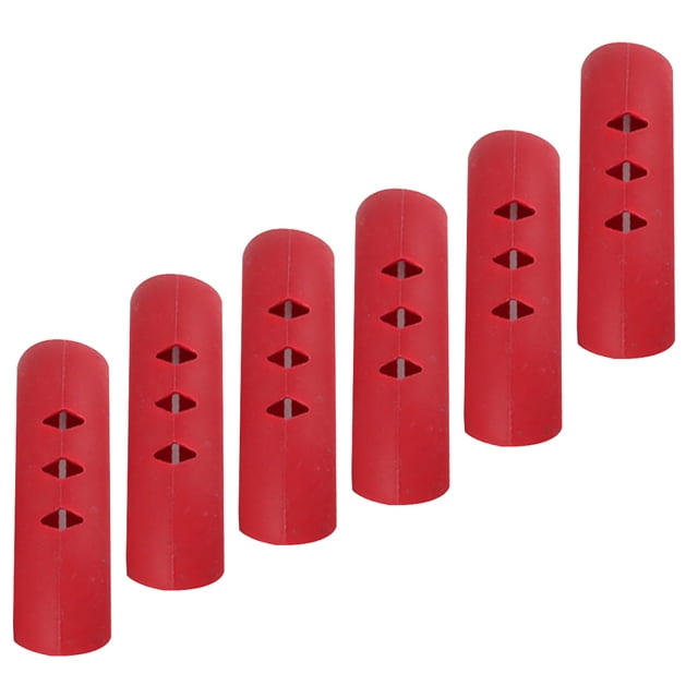 unbranded 6Ud Fundas De Silicona Roja Para Asa De Olla Aislante Y Antideslizante
