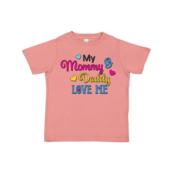 Inktastic My Mommy and Daddy Love Me with Hearts Boys or Girls Toddler T-Shirt