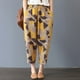 thumbnail image 1 of Pantalones harén finos, transpirables, artísticos, retro, de moda, pantalones recortados, de verano, sueltos, de algodón, estampados, pantalones de verano para mujer, talla grande, 1 of 4