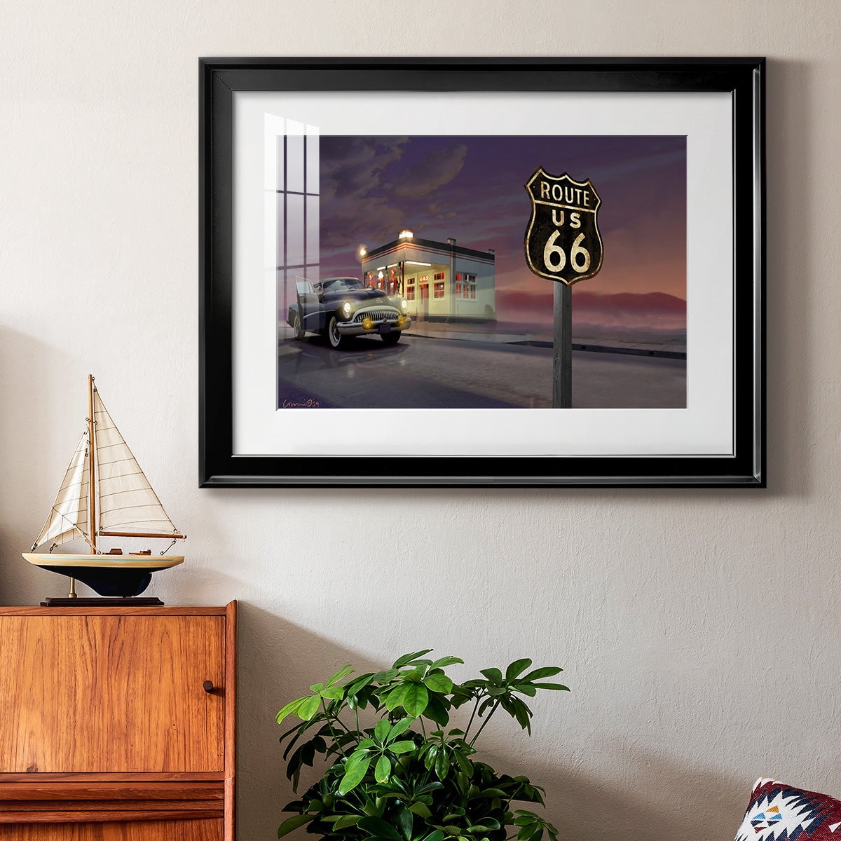 Route 66 Premium Framed Print - Ready to Hang