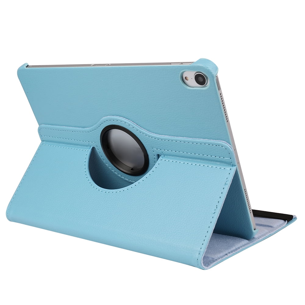 iPad Pro 11" Case - Vegan Leather Portfolio Case For Apple iPad Pro 2018 With Folding Auto Sleep / Wake Cover And Built-In Multi-Angle Stand (Aqua)