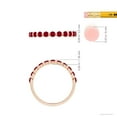 thumbnail image 5 of ANGARA Natural Floating Round Ruby Semi Eternity Wedding Ring in 14K Rose Gold for Women (Size-2.2mm) | July Birthstone, Birthday, Anniversary, Jewelry Gift for Women | Natural Ruby Ring, 5 of 9
