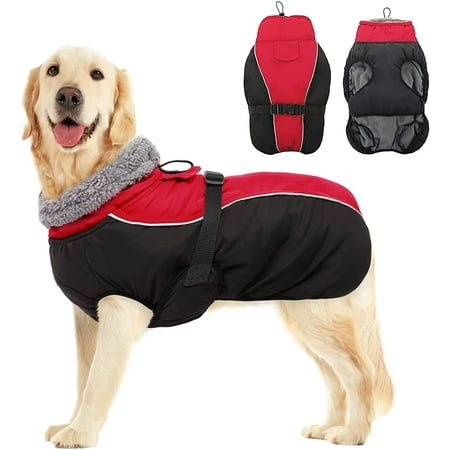 SUNFURA Dog Cold Weather Coat Turtleneck Windproof Waterproof Dog ...